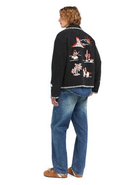 Alanui Remember Me Jacket Charcoal-Multicolor LMHQ002E25KNI001
