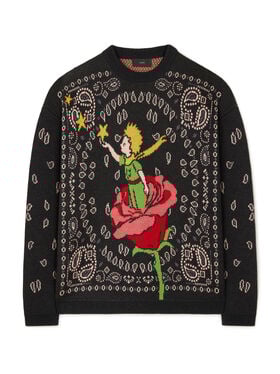 Alanui Collab The Little Prince Sweater Charcoal LWHE07DE25KNI001