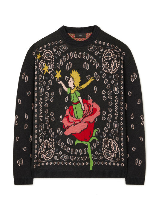 Alanui Collab The Little Prince Sweater Charcoal LWHE07DE25KNI001