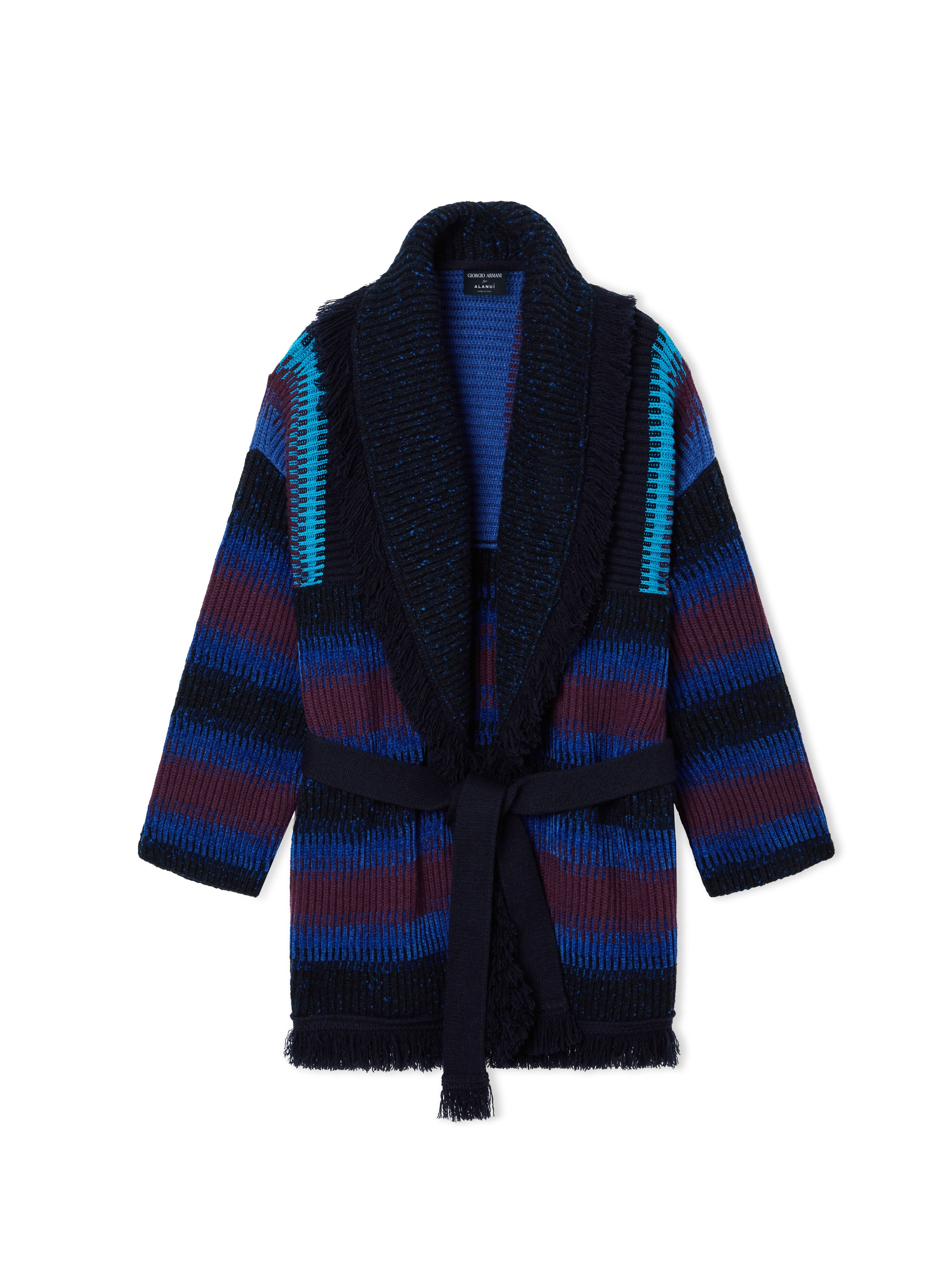 Alanui Giorgio Armani for Alanui Cardigan Blue-Purple Alanui Giorgio Armani for Alanui Cardigan Blue-Purple