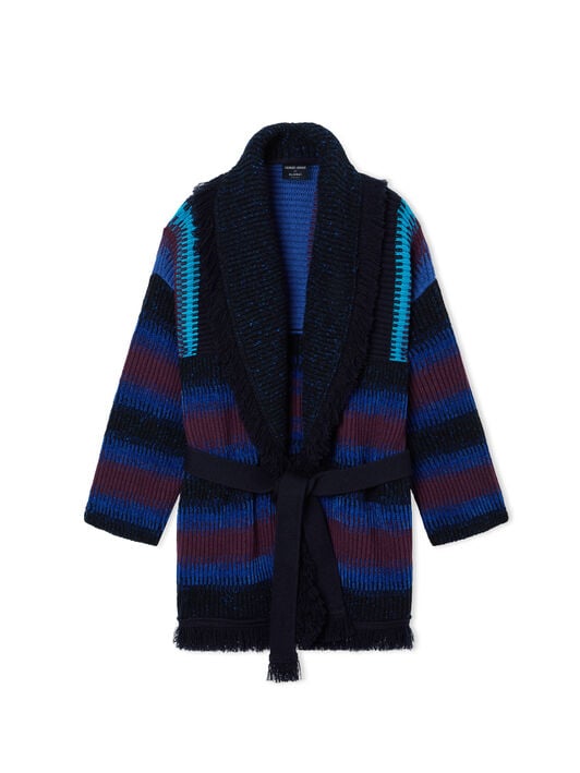 Alanui Giorgio Armani for Alanui Cardigan Blue-Purple Alanui Giorgio Armani for Alanui Cardigan Blue-Purple