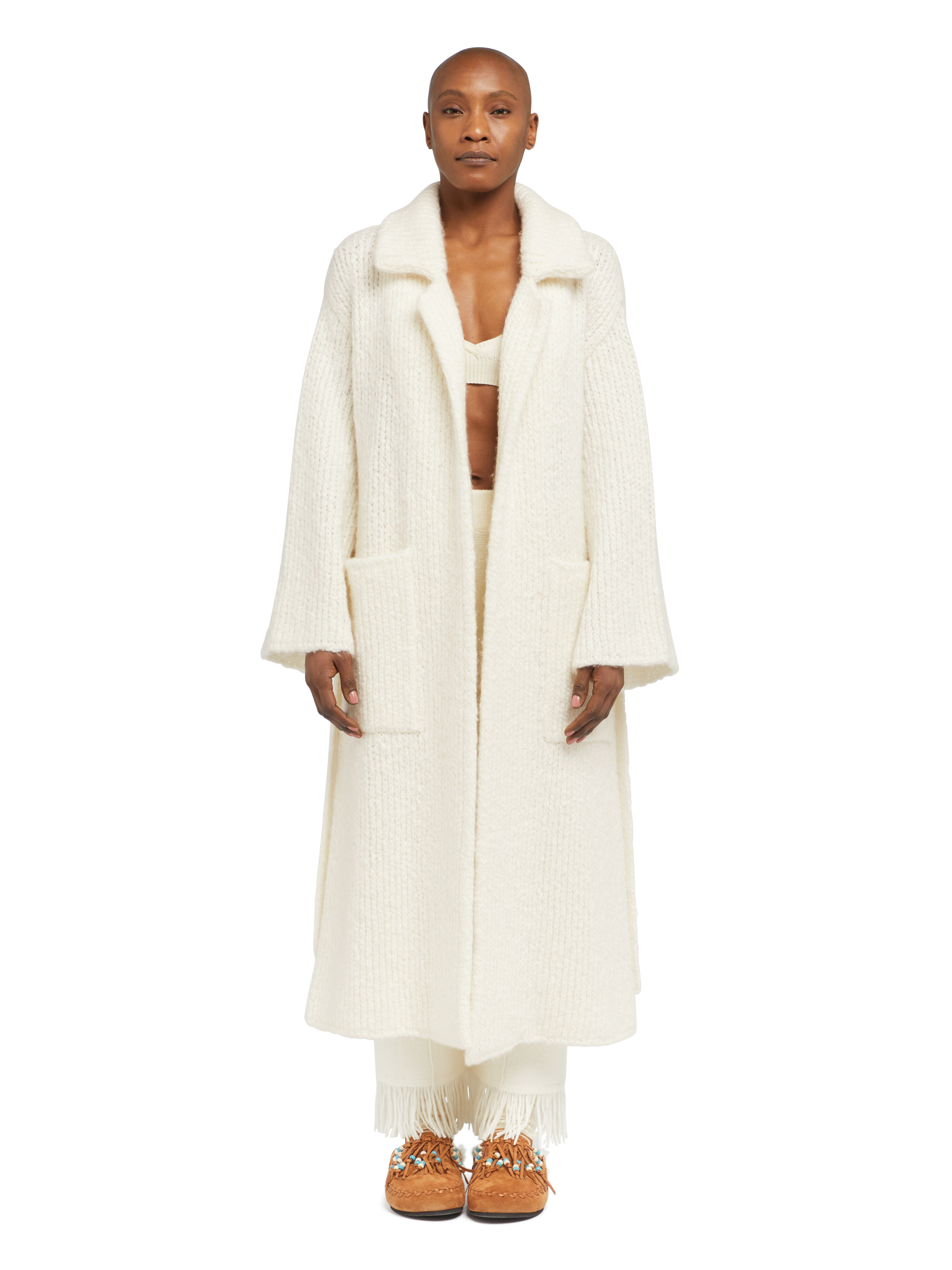 Alanui Alanui Finest Coat White LWHQ013E25KNI001