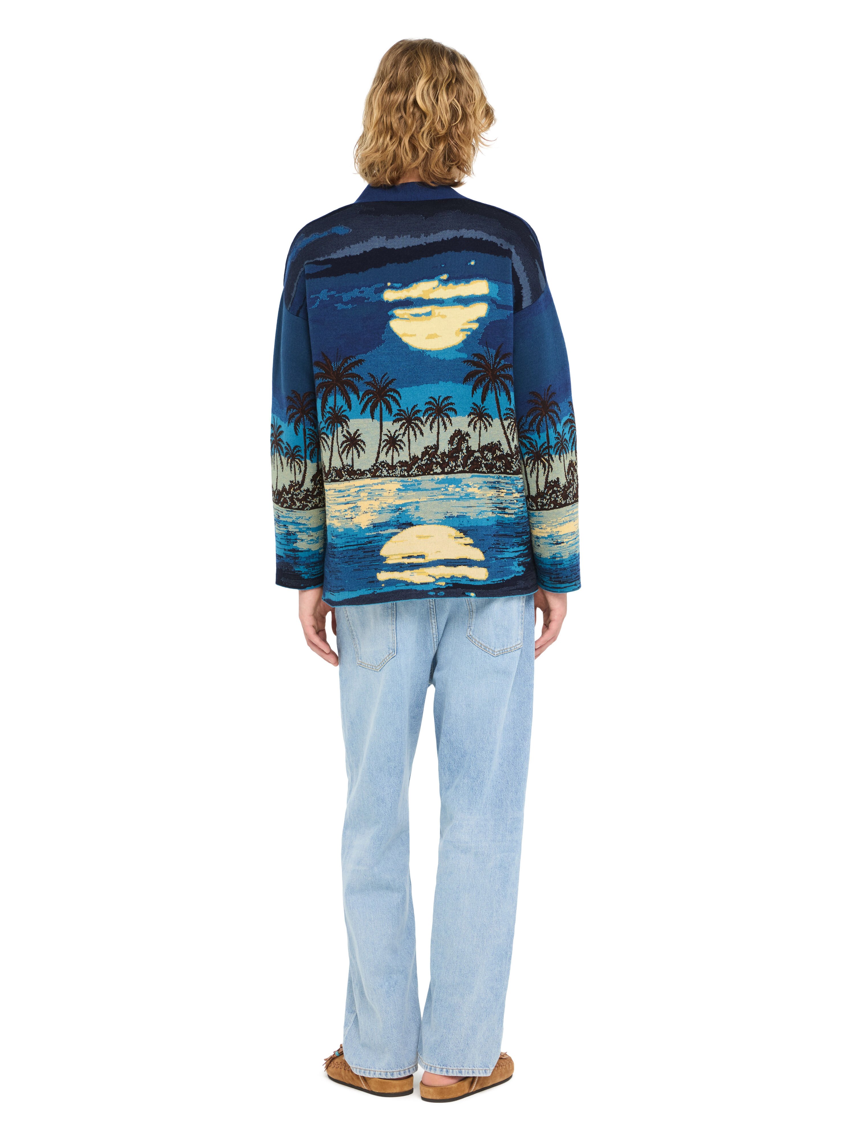 Alanui Lost In The Blue Cardigan Deep Blue-Multicolor LMHB027R26KNI003