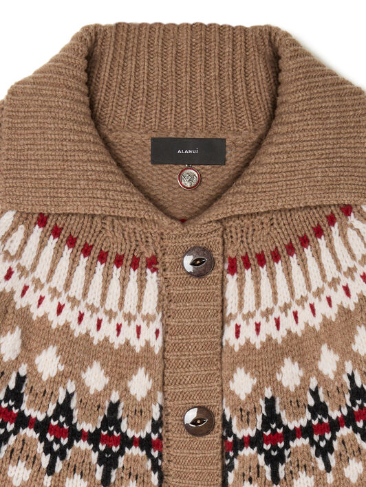 Alanui Sweet Winter Jacket Camel-Multicolor LWHQ01DE25KNI001