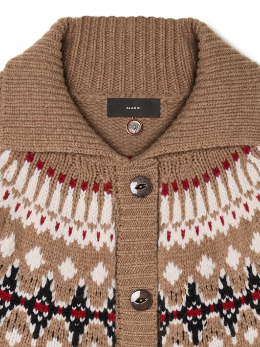 Alanui Sweet Winter Jacket Camel-Multicolor LWHQ01DE25KNI001 Alanui Sweet Winter Jacket Camel-Multicolor LWHQ01DE25KNI001