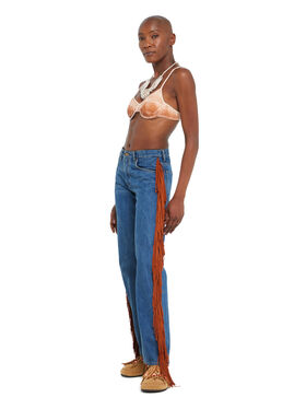 Alanui Golden Dusk Denim Pants Medium Wash Denim