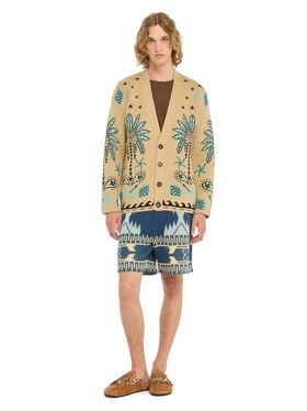 Alanui Echoes Of The Island Cardigan Sand-Parrot