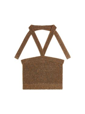Alanui Shady Beach Top Black-Terracotta LWHY001R25KNI001