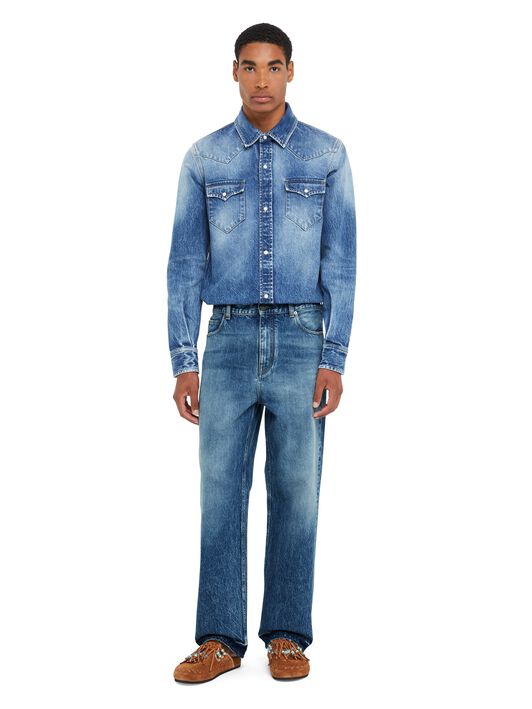 Alanui Medium Wash Denim Pants Medium Wash Blue Denim LMYA013R25DEN001