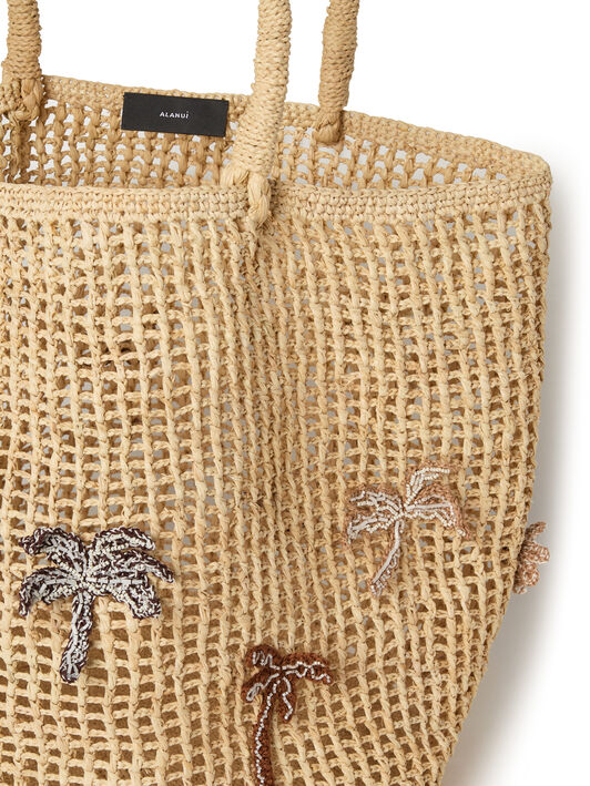 Alanui Where The Waves Begins Raffia Tote Bag Natural LWNA011R26MAT001 Alanui Where The Waves Begins Raffia Tote Bag Natural LWNA011R26MAT001