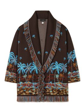 Alanui The Tale Of Hawaiian Cardigan Black-Multicolor LWHB064R25KNI00B