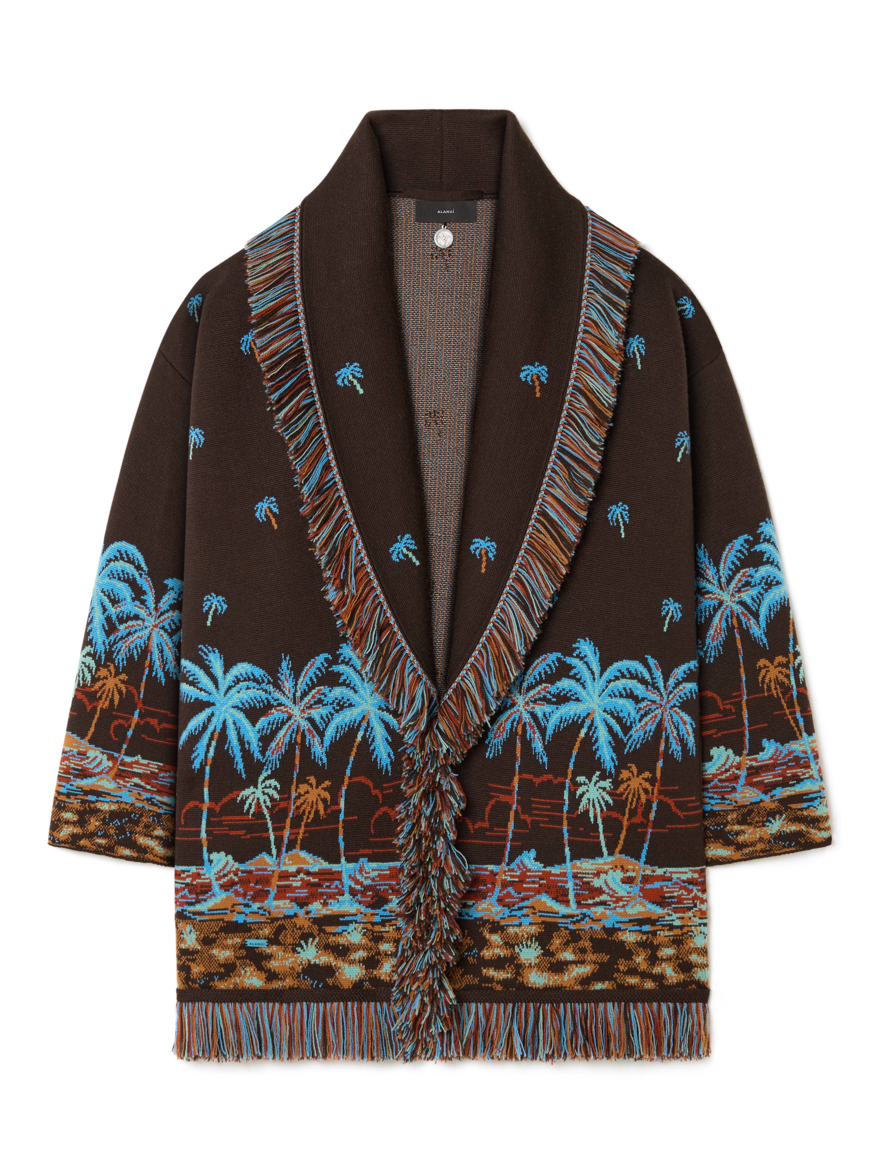 Alanui The Tale Of Hawaiian Cardigan Coffee-Linseed LWHB064R25KNI002