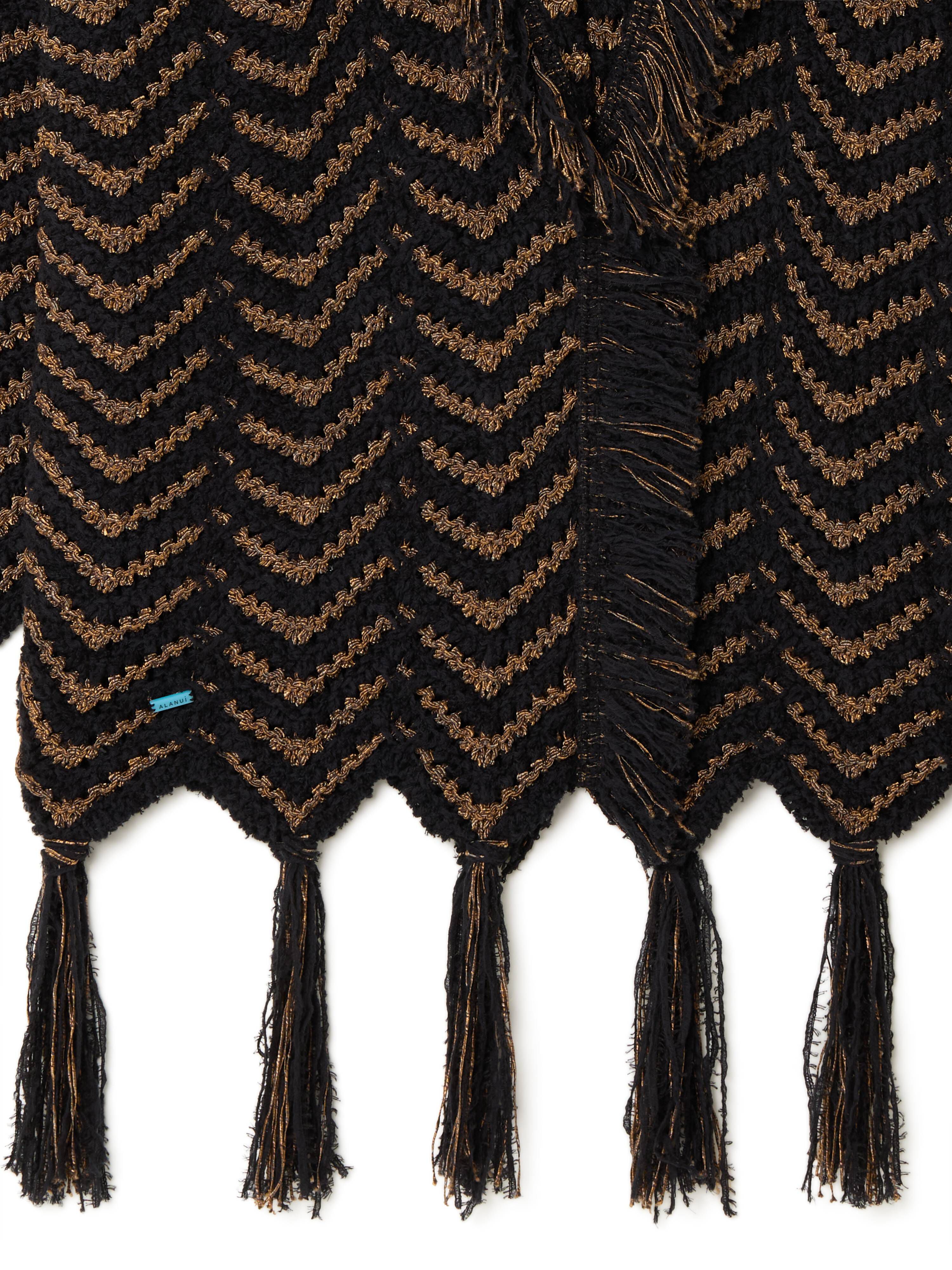 Alanui Shady Beach Cardigan Black-Pecan LWHB064R25KNI006