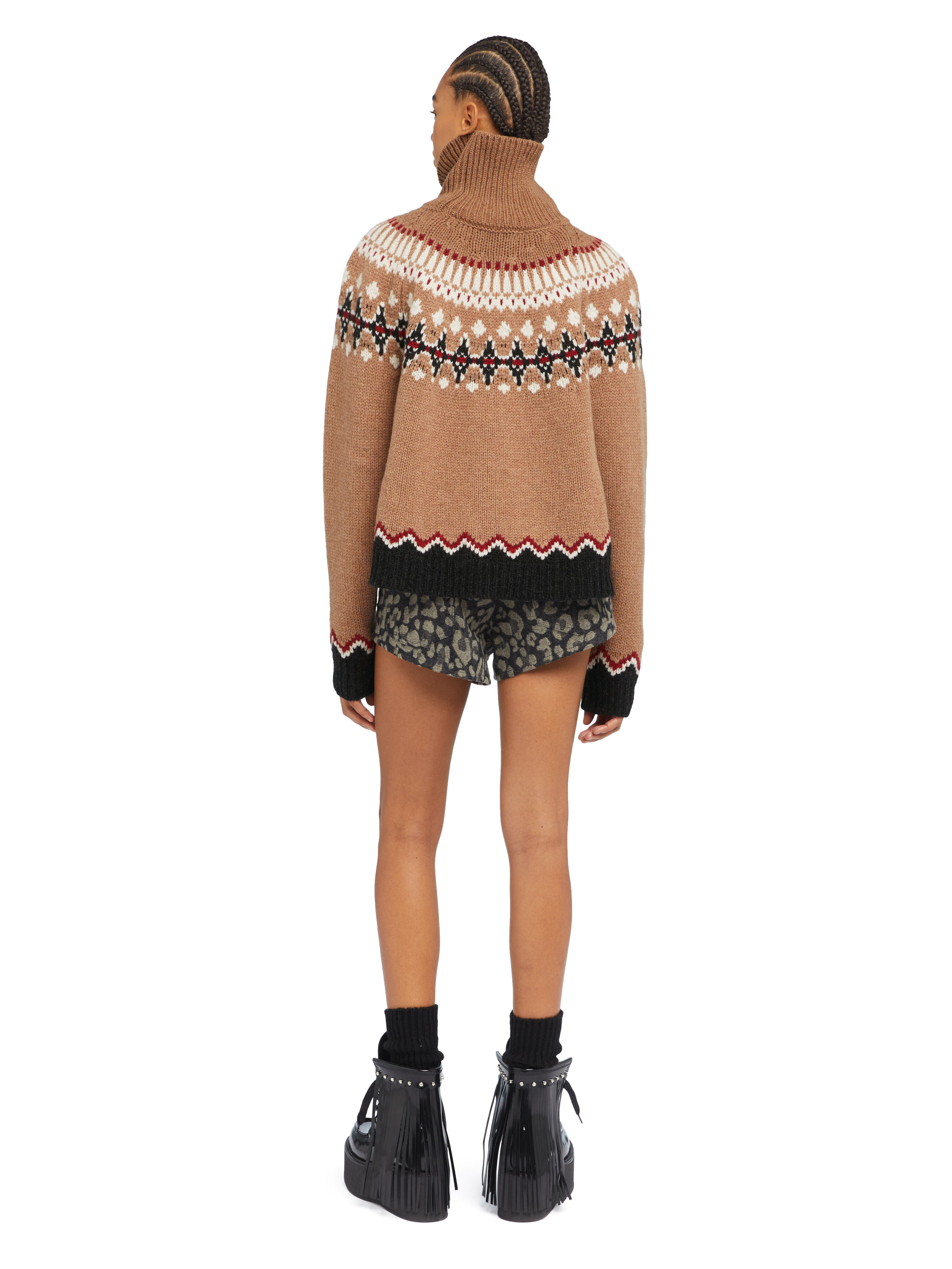 Alanui Sweet Winter Turtleneck Camel-Multicolor LWHF001E25KNI001