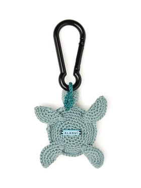 Alanui Handmade Turtle Crochet Key Holder Acquamarine-Green Tide