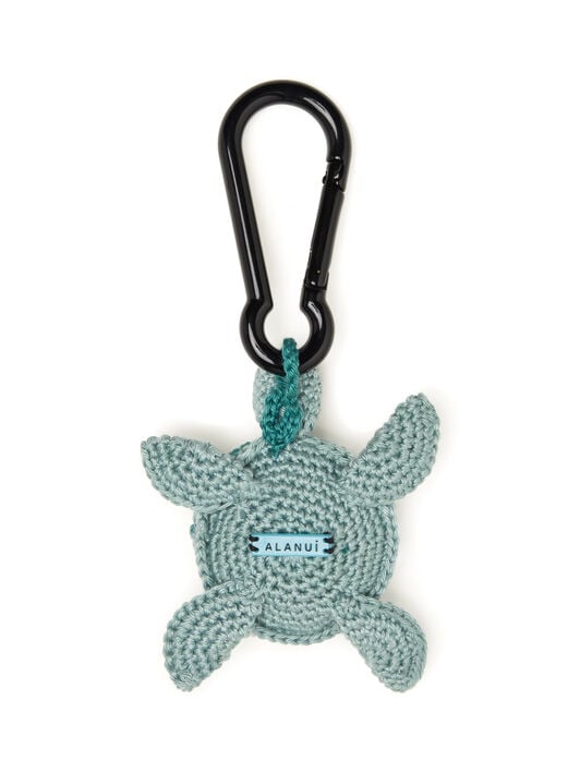 Alanui Handmade Turtle Crochet Key Holder Acquamarine-Green Tide LWRE012R26KNI001 Alanui Handmade Turtle Crochet Key Holder Acquamarine-Green Tide LWRE012R26KNI001