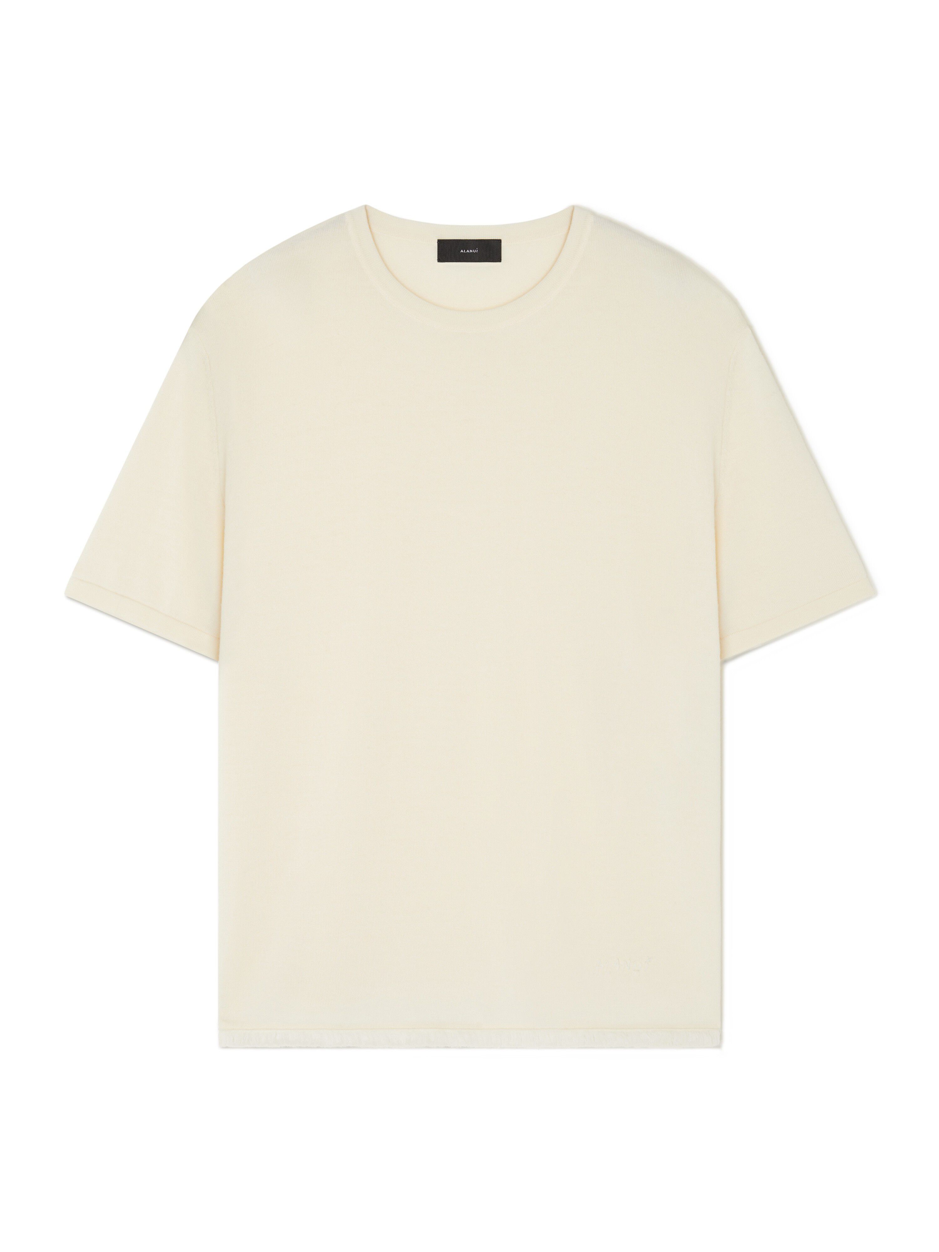 Alanui Knit T-Shirt White LMHW002E24KNI001