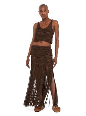 Alanui Ray Of Light Top Black-Terracotta LWHY001R25KNI001