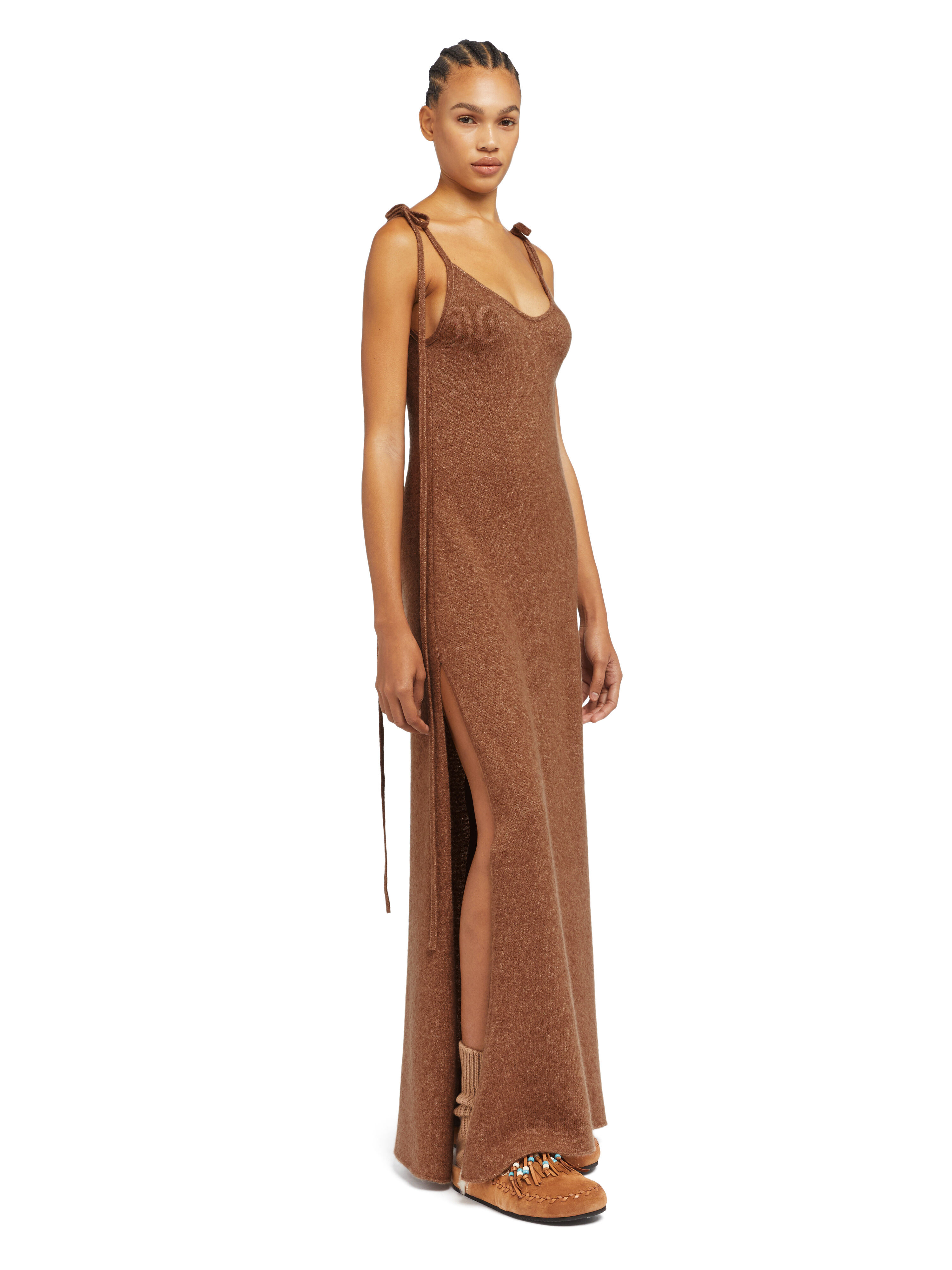 Alanui Alanui Finest Dress Luli Brown LWHI05DE25KNI001