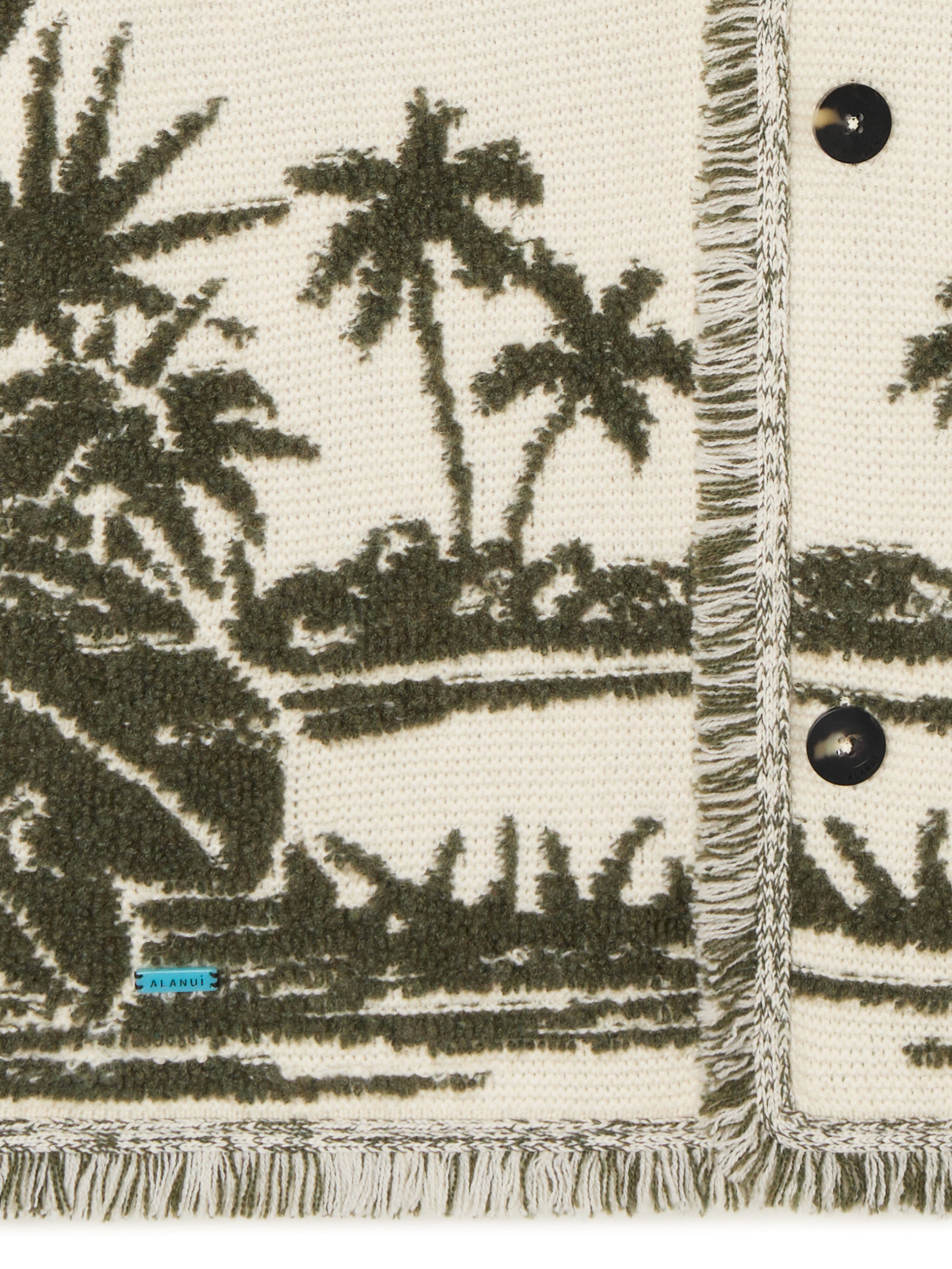 Alanui Palm Grove Tales Cardigan Ivory-Olive LMHB039E25KNI002