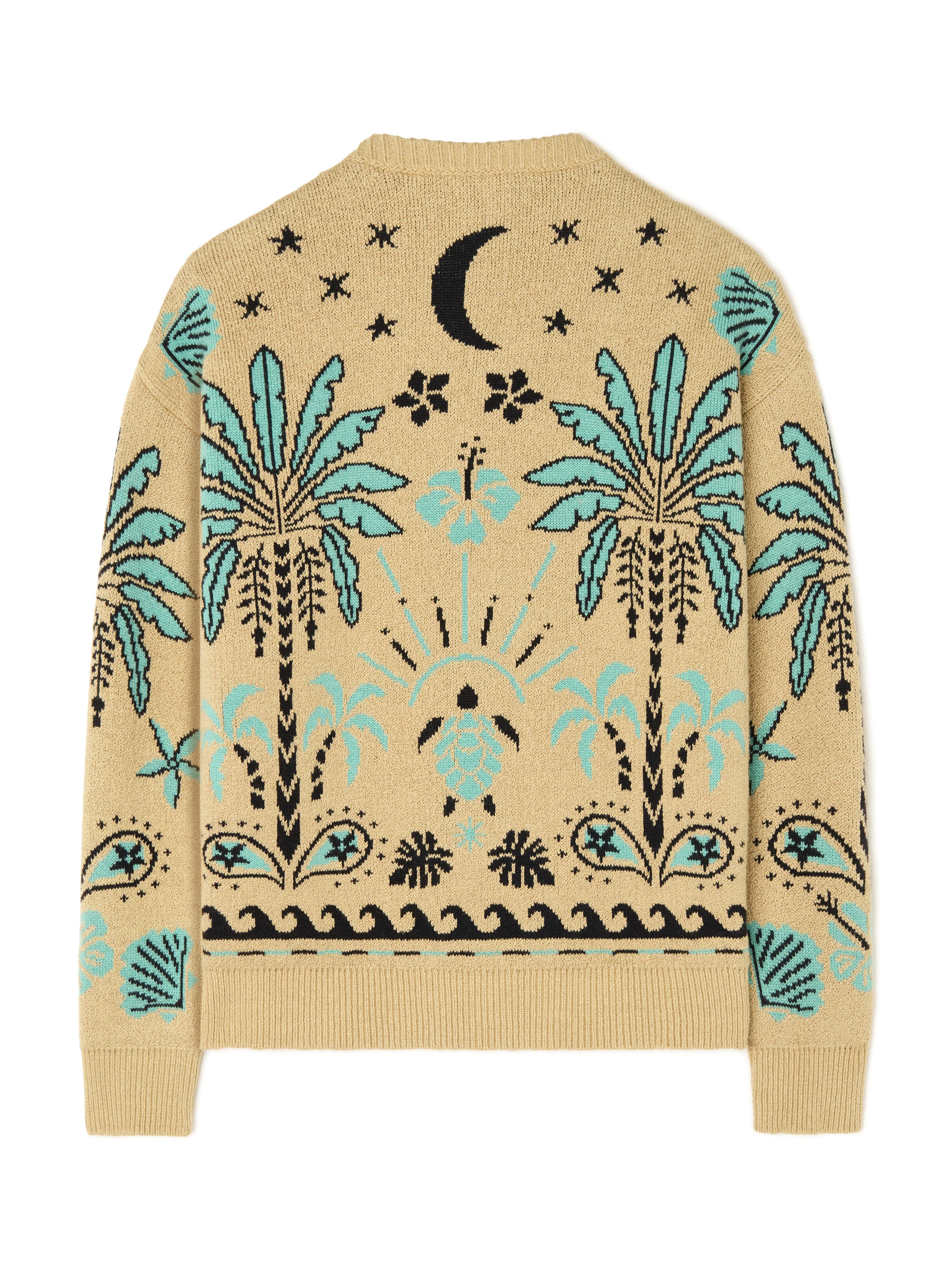 Alanui Echoes Of The Island Sweater Sand-Parrot LMHE033R26KNI002 Alanui Echoes Of The Island Sweater Sand-Parrot LMHE033R26KNI002