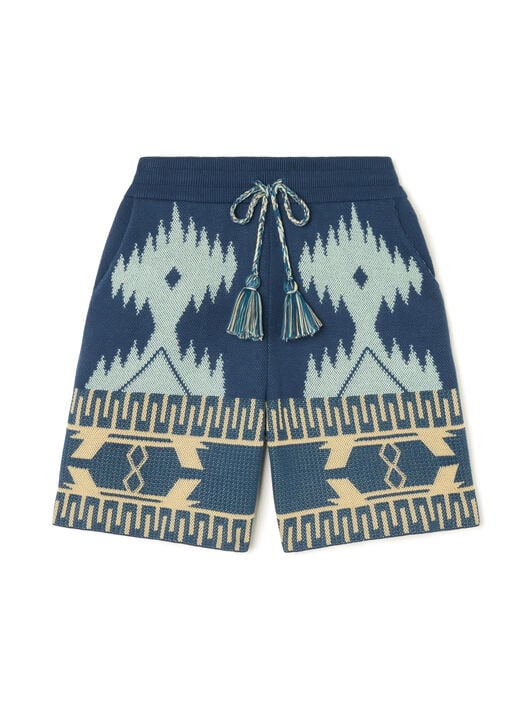 Alanui Cotton Piquet Icon Bermuda Arbour-Light Blue LMHM003R26KNI001 Alanui Cotton Piquet Icon Bermuda Arbour-Light Blue LMHM003R26KNI001