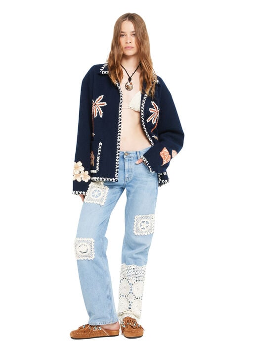 Alanui Remember Me Jacket Deep Blue LWHQ01BR26KNI001