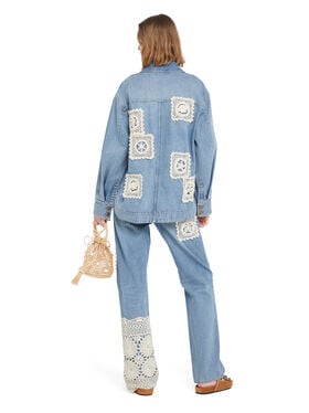 Alanui Island’s Diary Denim Overshirt Light Wash Denim