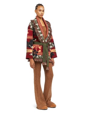 Alanui Hibiscus Bloom Cardigan Ruby-Multicolor LWHB064E25KNI009