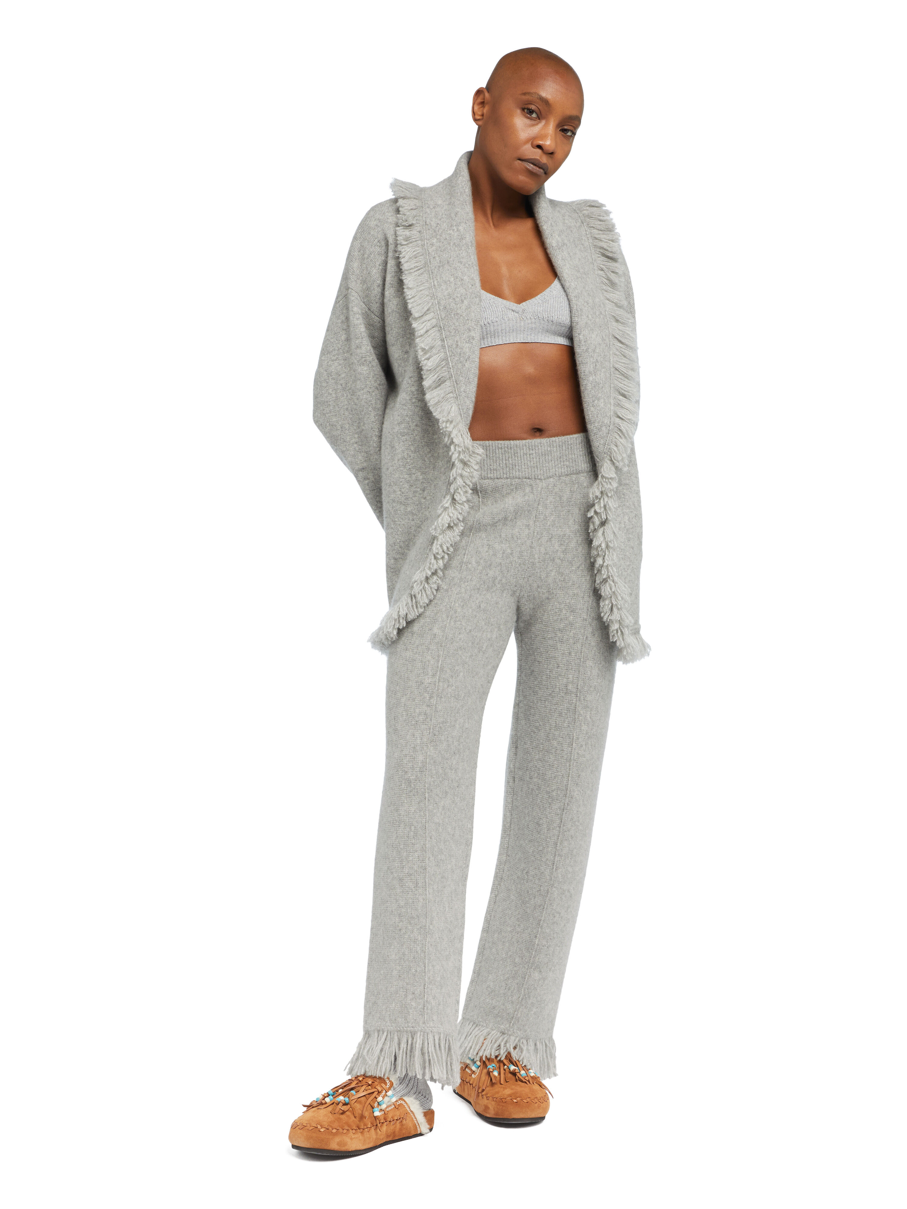 Alanui Alanui Finest Pants Coco Grey LWHG001E25KNI001