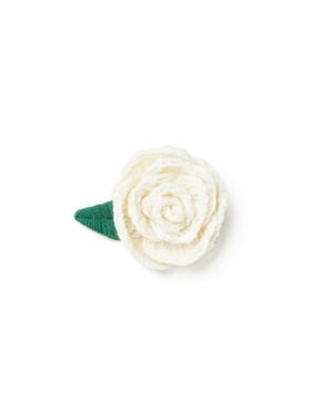 Alanui Rose Embroidered Brooch Chalk LWRR006E25KNI001