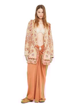 Alanui Echoes Of The Island Cardigan Pink Sand-Chalk LWHB064R26KNI003