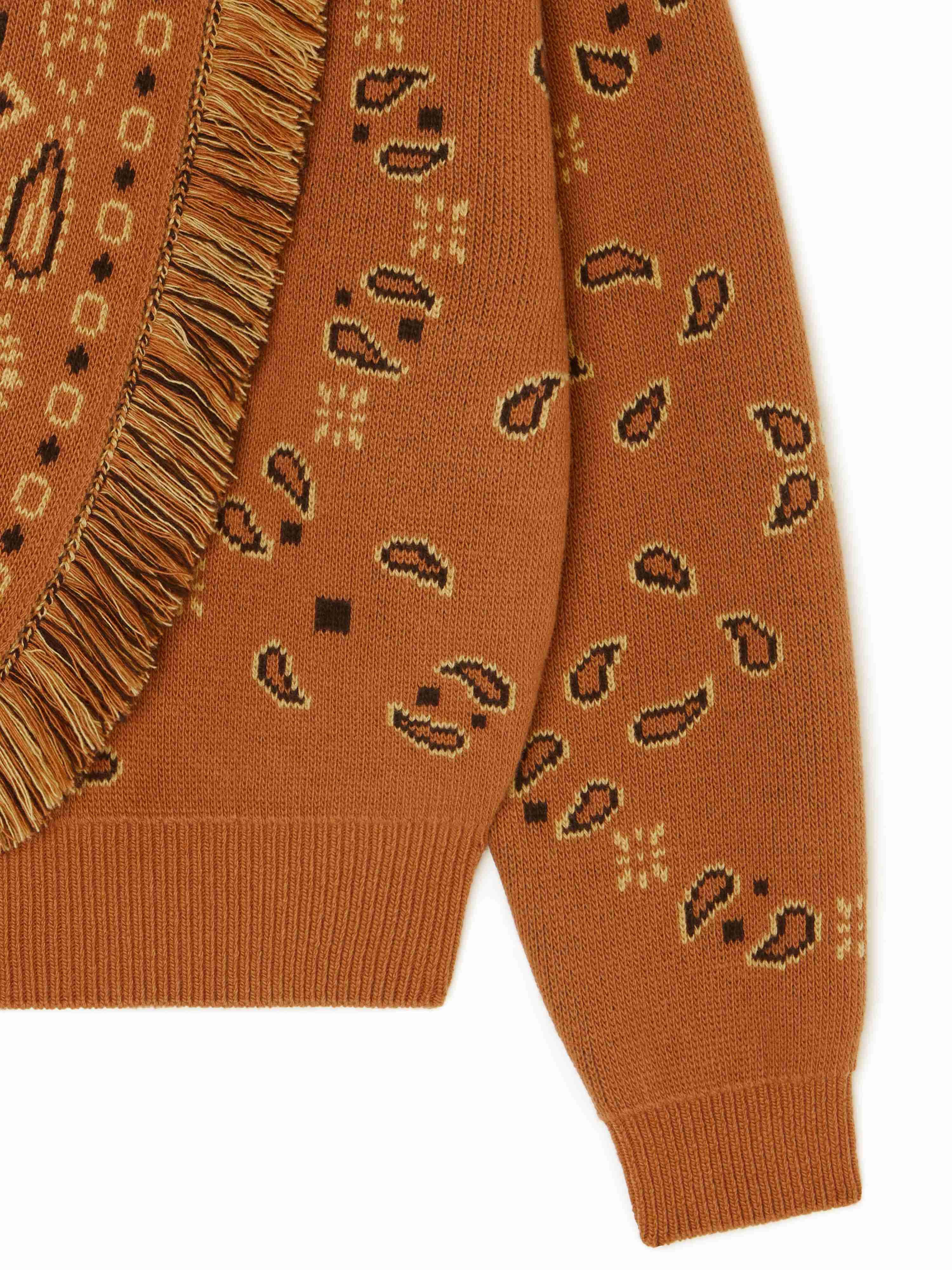 Alanui Bandana Jacquard Cardi-Bomber Tamarind-Multicolor LWHB026E24KNI001