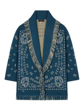 Alanui Bandana Jacquard Cardigan Arbour-Multicolor LWHB064E25KNI001