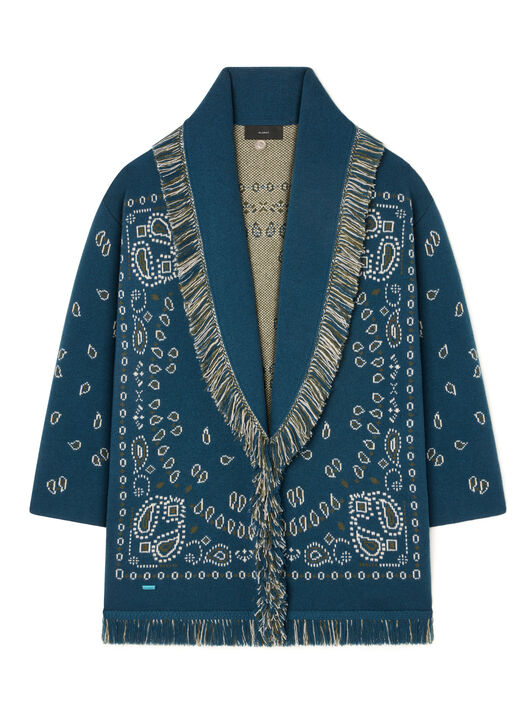 Alanui Bandana Jacquard Cardigan Arbour-Multicolor LWHB064E25KNI001