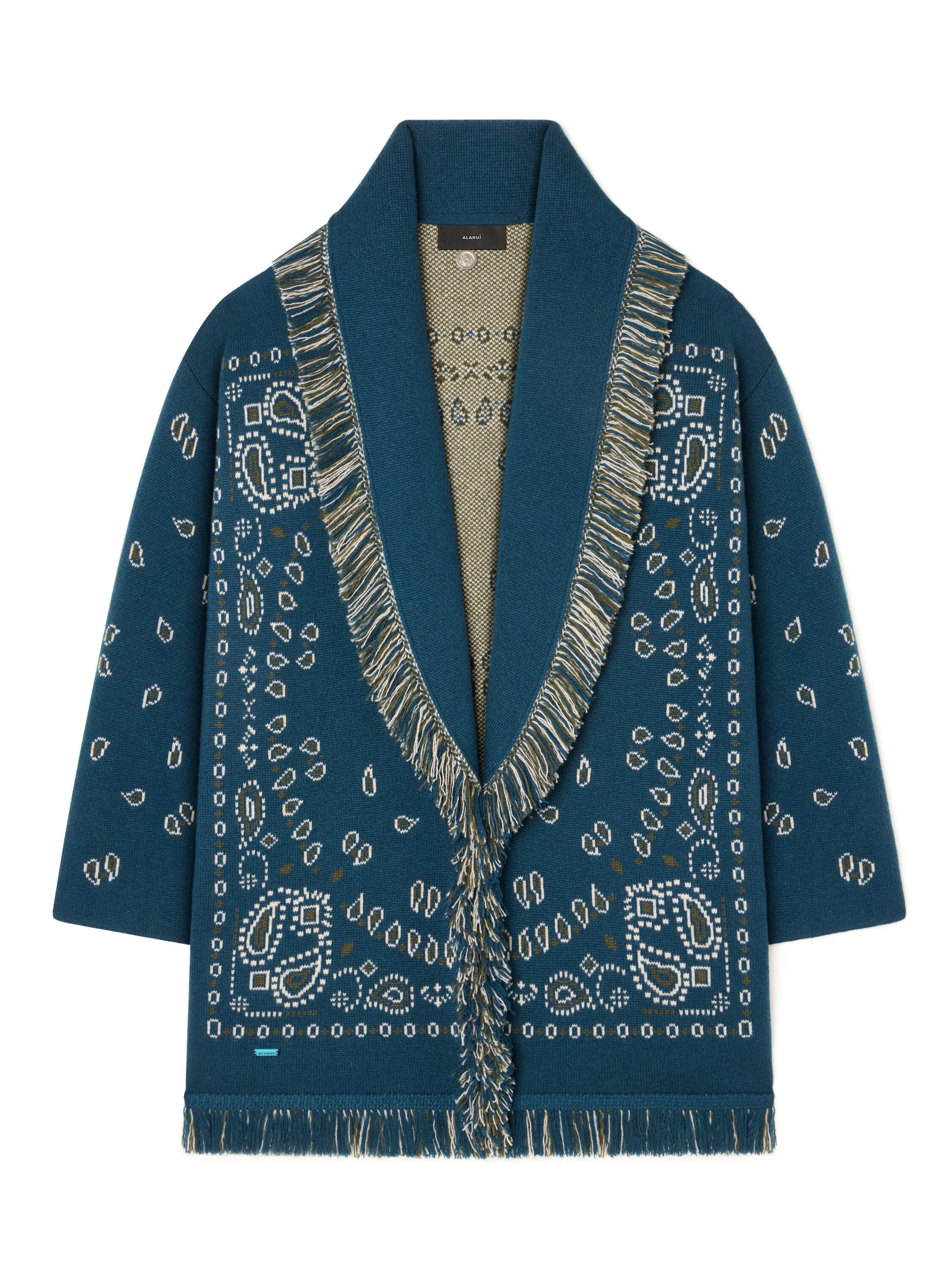 Alanui Bandana Jacquard Cardigan Arbour-Multicolor LWHB064E25KNI001