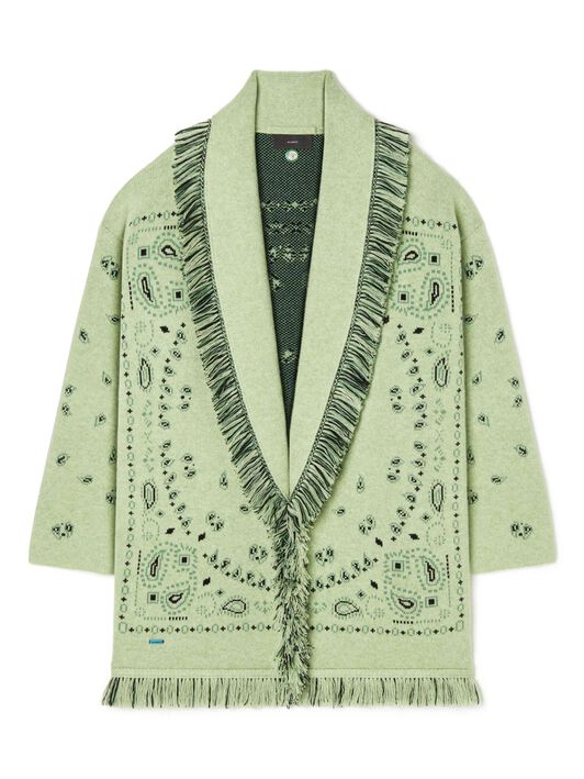 Alanui Bandana Jacquard Cardigan Surf-Multicolor LWHB064R24KNI002