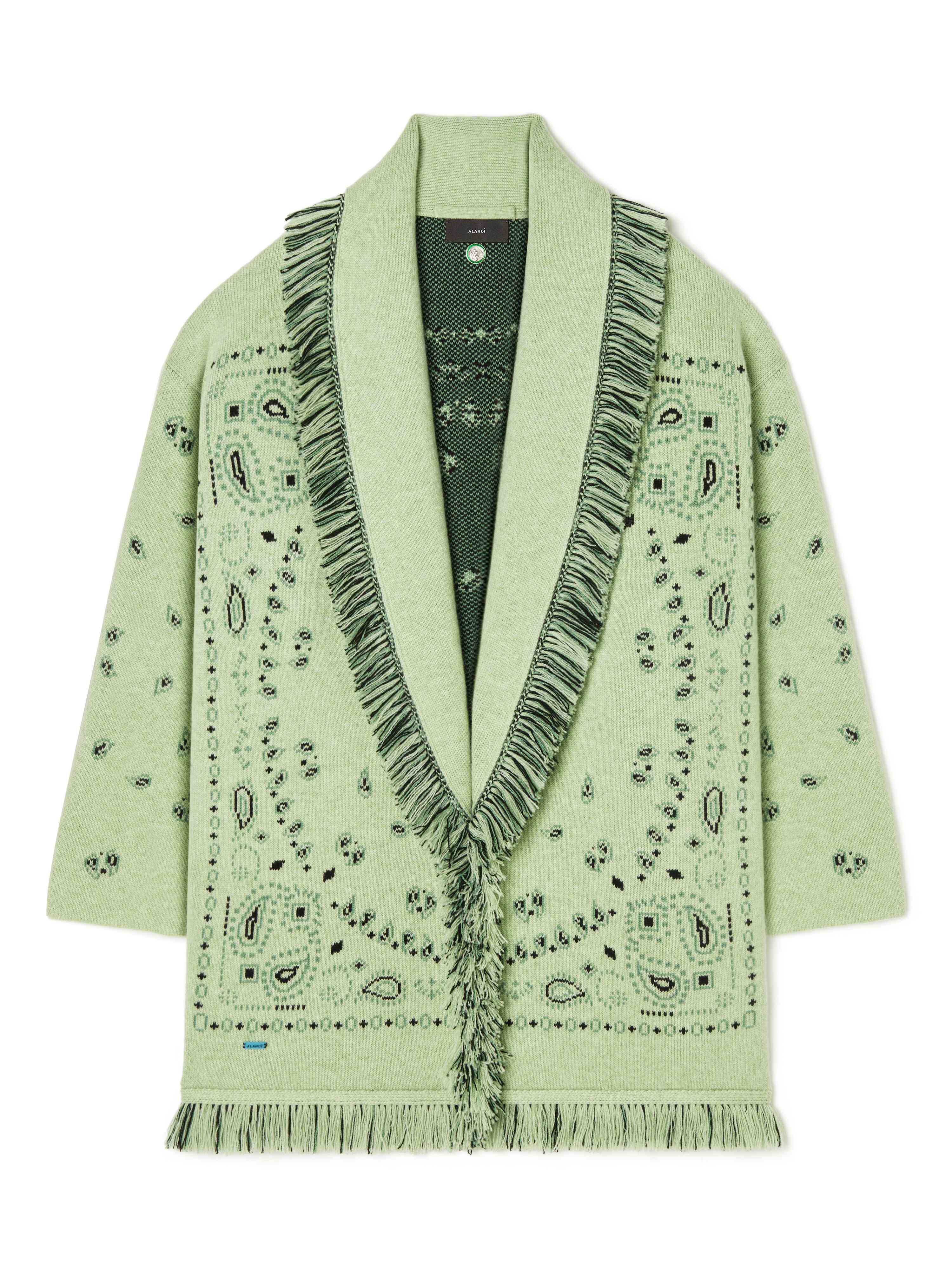 Alanui Bandana Jacquard Cardigan Surf-Multicolor LWHB064R24KNI002