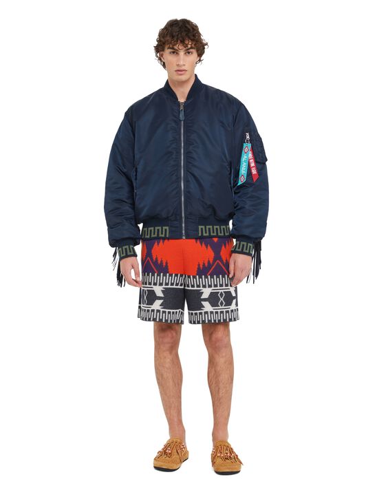 Alanui Alpha Industries X Alanui Bomber Replica Blue LMEH001R25FAB001