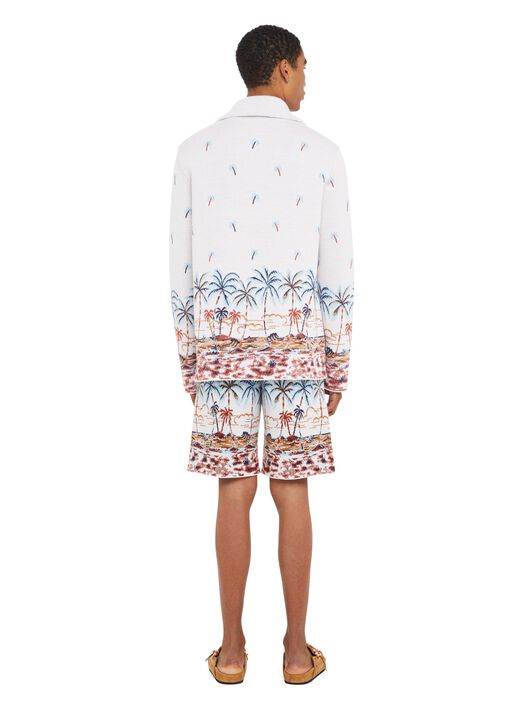 Alanui The Tale Of Hawaiian Shirt Chalk-Sky Blue LMHY004R25KNI001