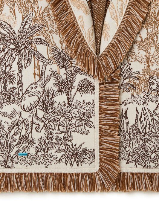 Alanui Jungle Toile De Jouy Cardigan Chalk-Almond LWHB064R25KNI009