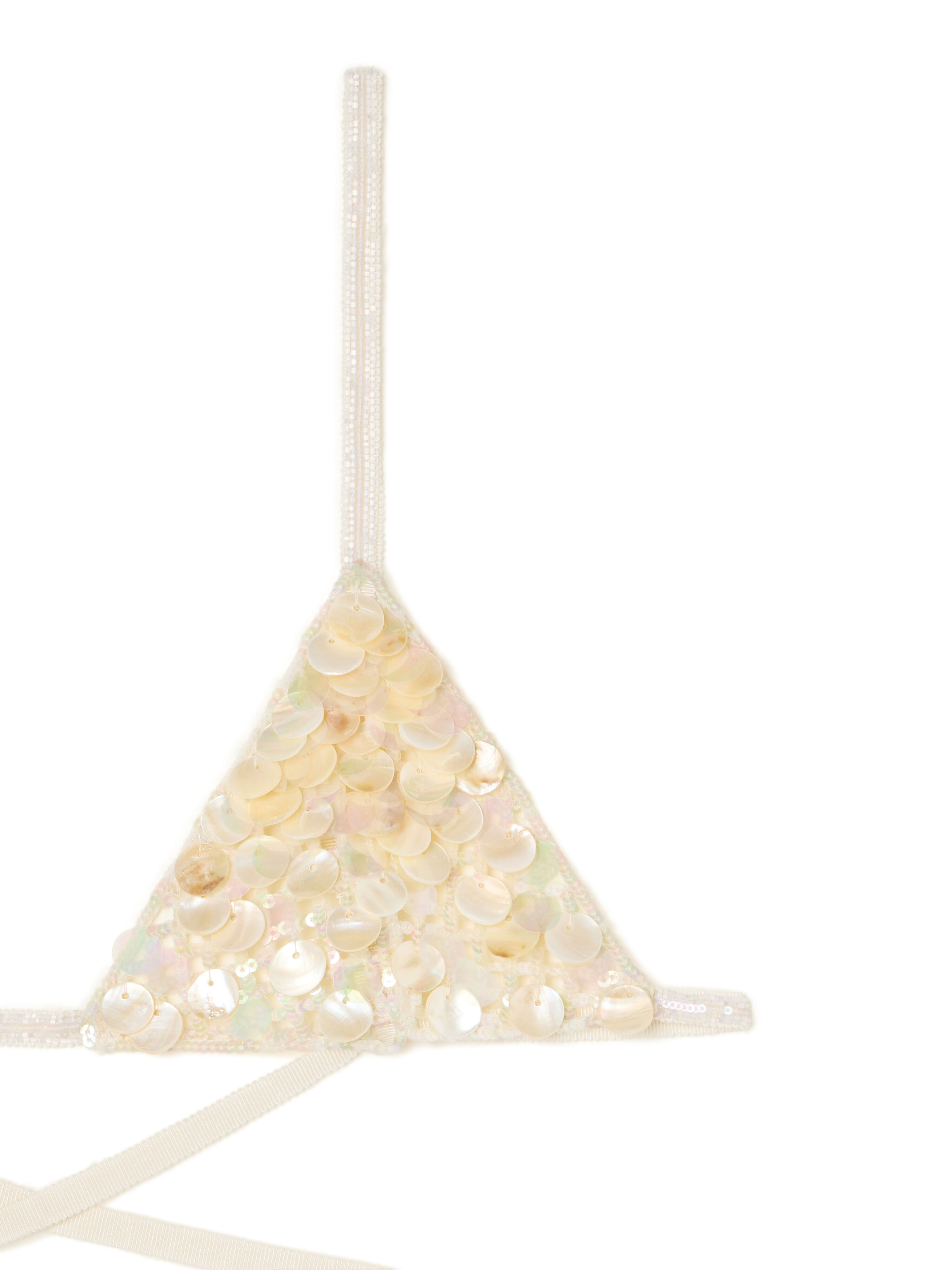 Alanui Light Between Palms Bra White Pearl LWAE002R26MAT001 Alanui Light Between Palms Bra White Pearl LWAE002R26MAT001