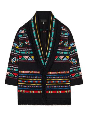 Alanui Memories Of The Savannah Cardigan Black-Multicolor LWHB064R25KNI00B