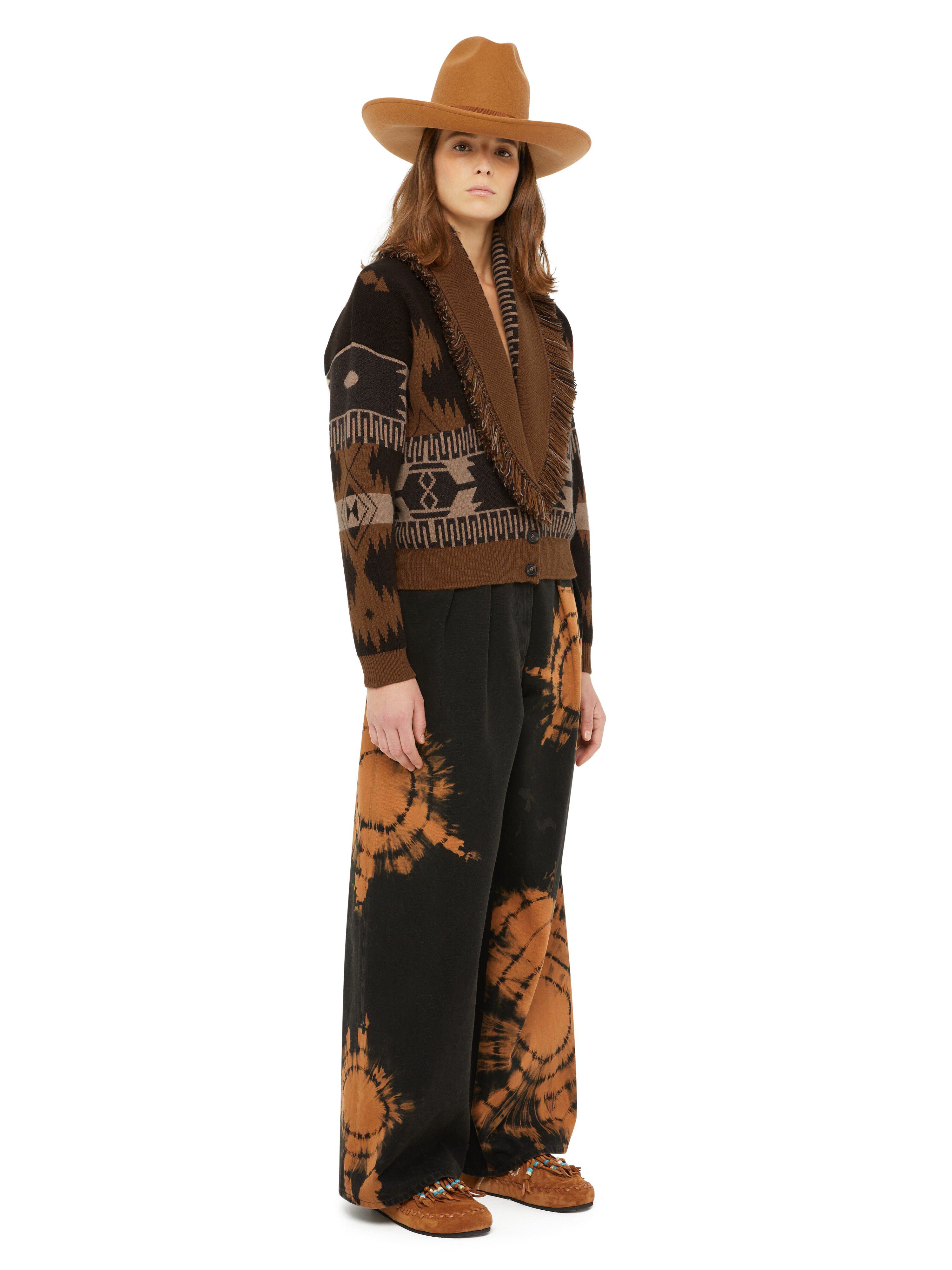 Alanui Icon Jacquard Cardi-Bomber Coffee-Dakar LWHB026E24KNI002