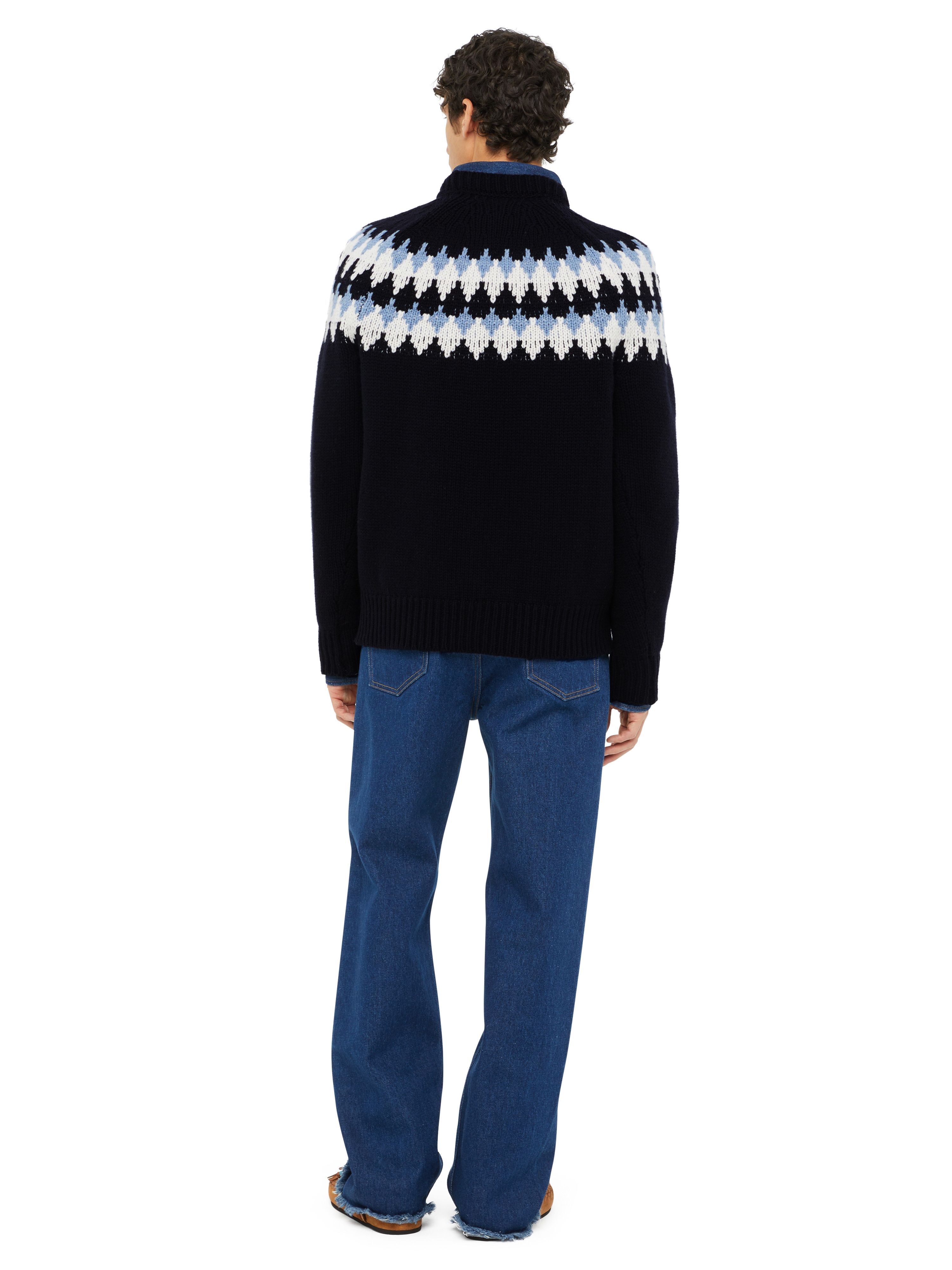 Alanui Sweet Winter Sweater Midnight Blue-Multicolor LMHE016E24KNI001