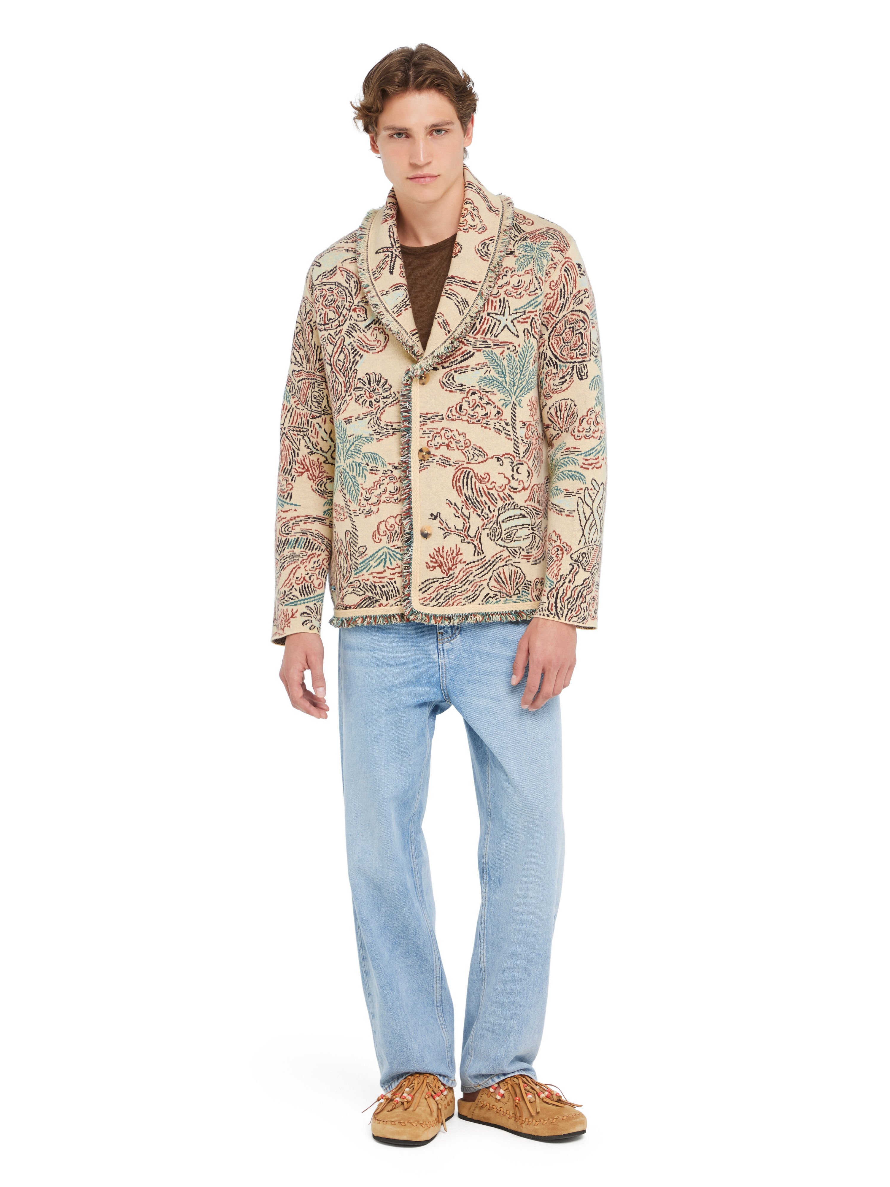 Alanui Sketched By The Sea Cardigan Sunlight-Multicolor LMHB039R26KNI006 Alanui Sketched By The Sea Cardigan Sunlight-Multicolor LMHB039R26KNI006