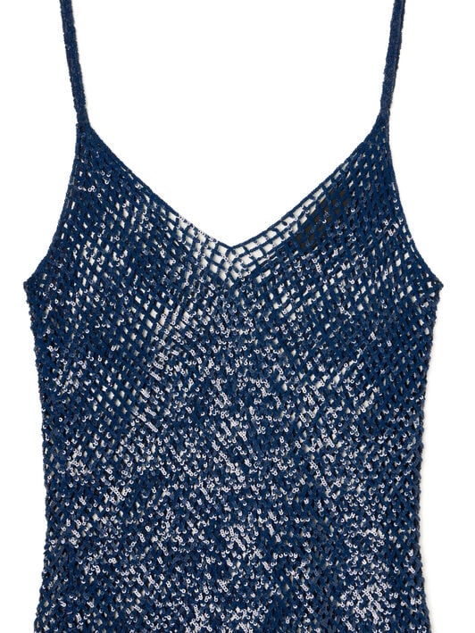 Alanui Nothing But Light Mini Dress Deep Blue LWDB024R26MAT001