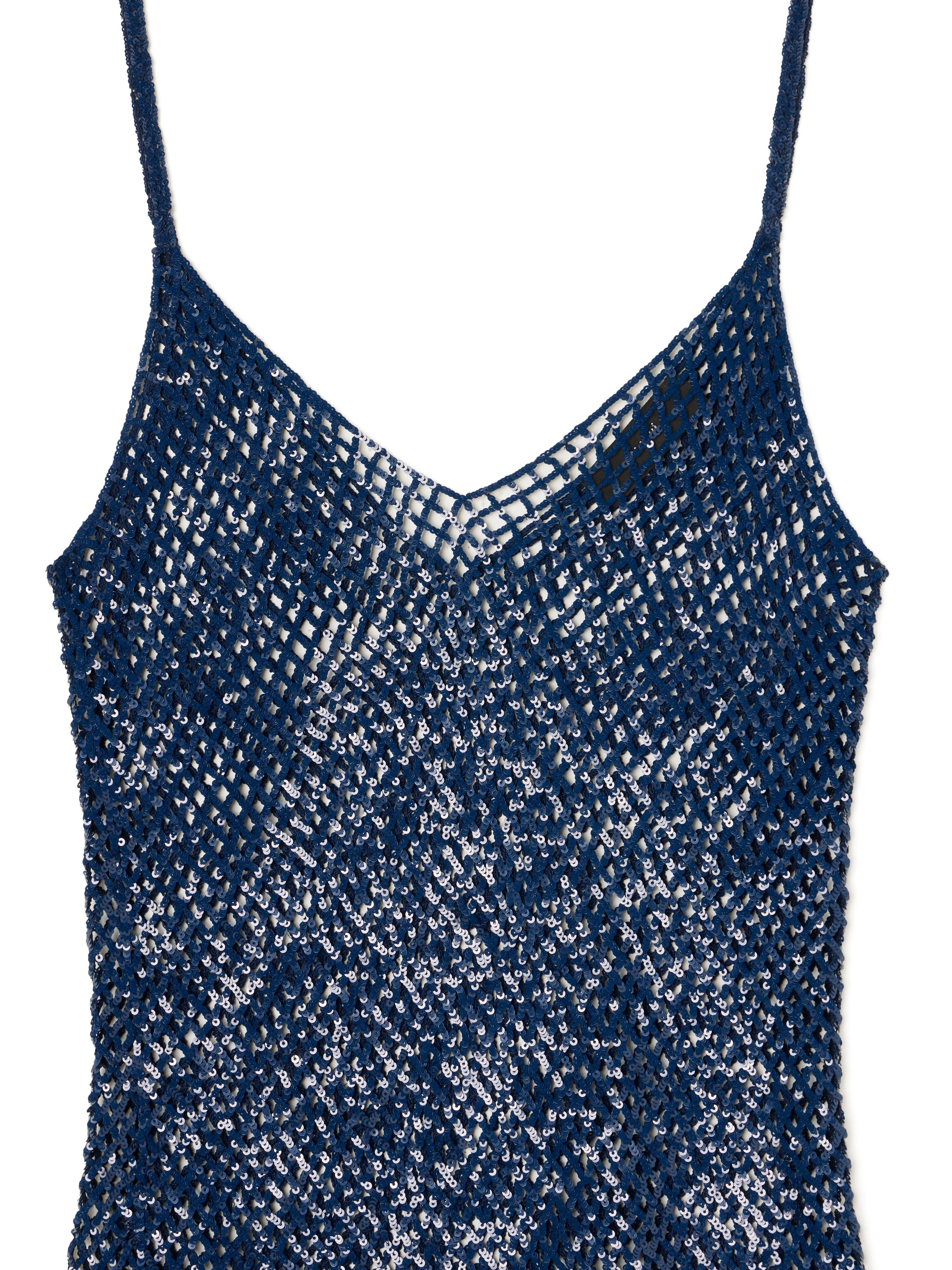 Alanui Nothing But Light Mini Dress Deep Blue LWDB024R26MAT001