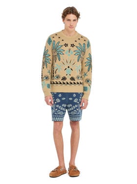 Alanui Echoes Of The Island Sweater Sand-Parrot