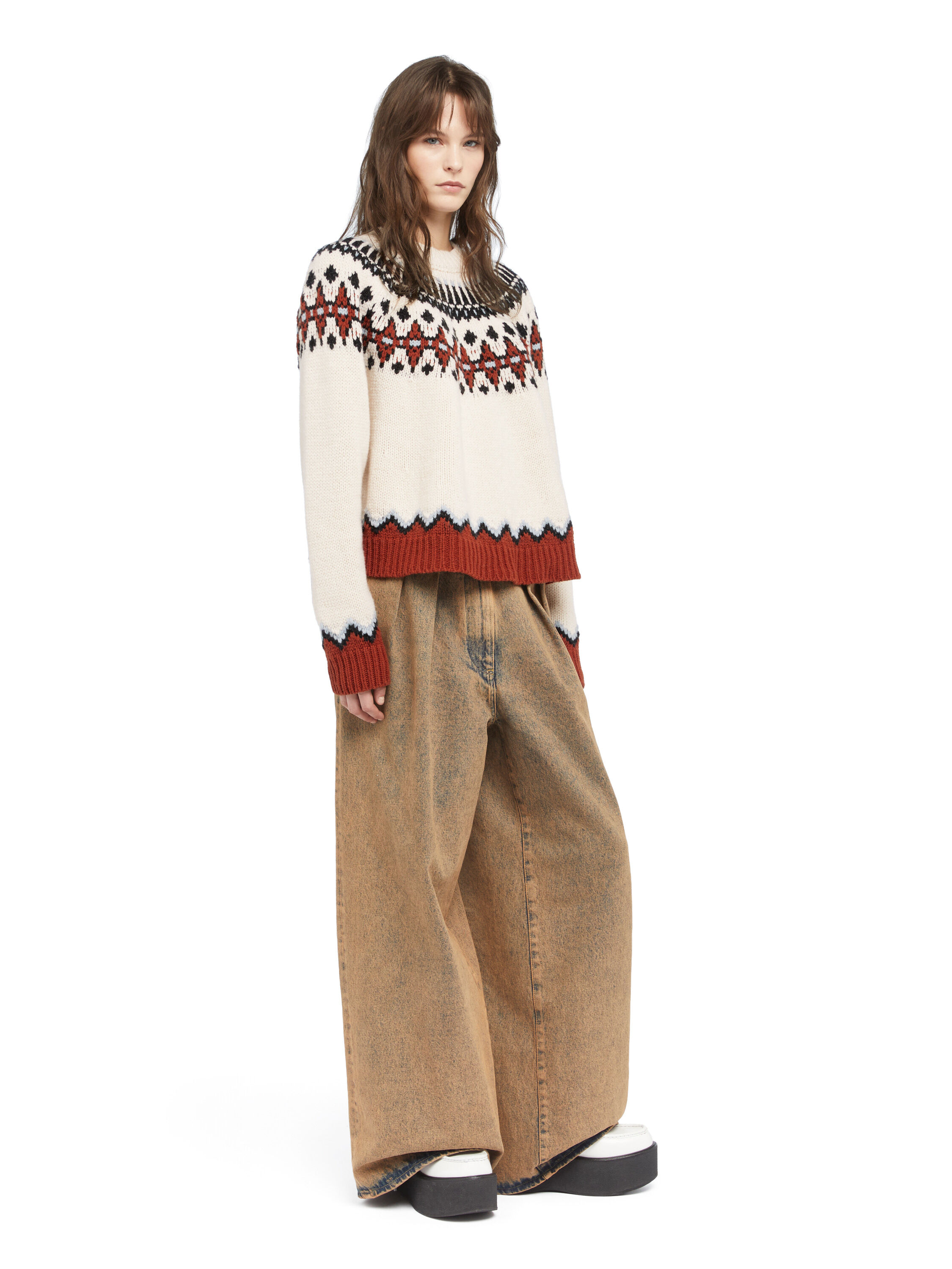 Alanui Sweet Winter Sweater Brick-Multicolor LWHE061E25KNI001